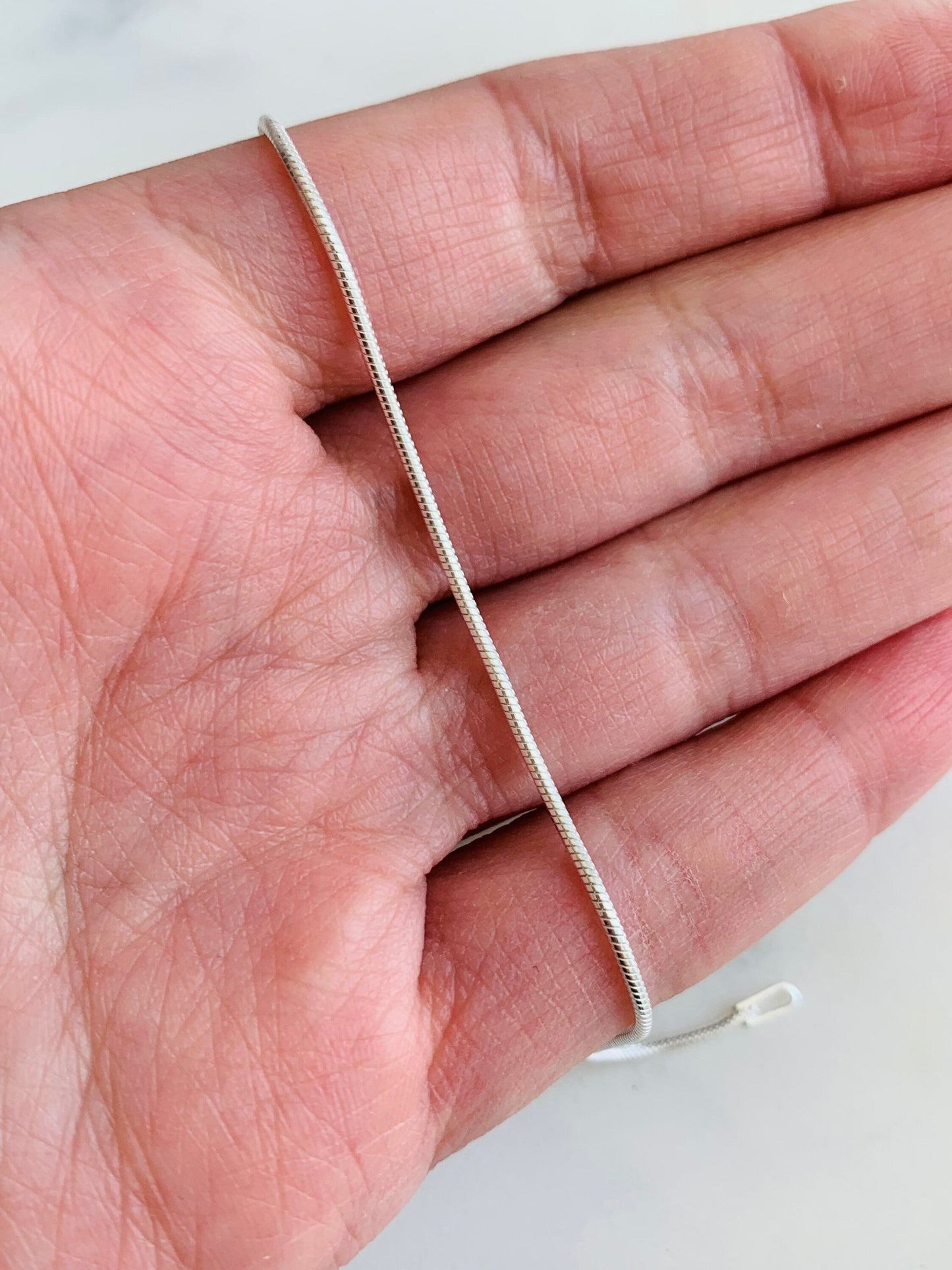 925 Sterling Silver Bracelets, Sterling Silver 0.5mm Snake Bracelet | Sleek & Minimal Everyday Piece by HAUS OF MONOGRAM