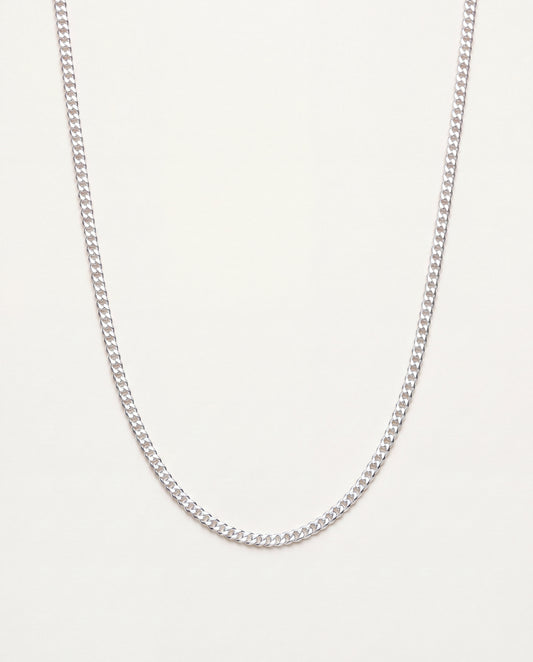 925 Sterling Silver Men's Chains, Sterling Silver 1.2mm Curb Chain | Classic Everyday Look by HAUS OF MONOGRAM