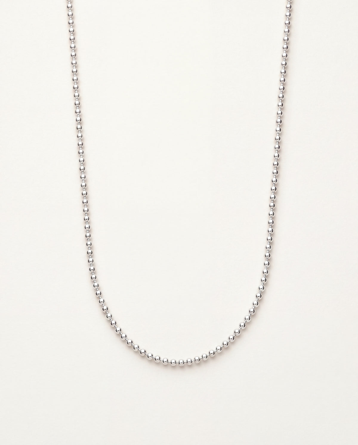 925 Sterling Silver Necklaces, Sterling Silver 1.5mm Ball Necklace | Everyday Classic by HAUS OF MONOGRAM