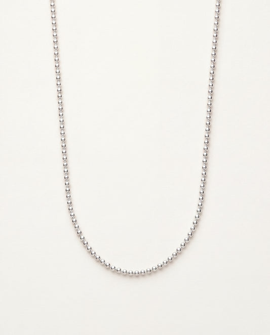 925 Sterling Silver Necklaces, Sterling Silver 1.5mm Ball Necklace | Everyday Classic by HAUS OF MONOGRAM