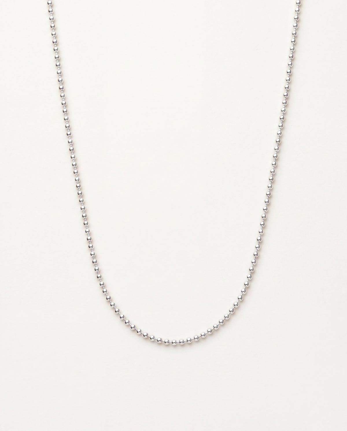 925 Sterling Silver Necklaces, Sterling Silver 1.5mm Ball Necklace | Everyday Classic by HAUS OF MONOGRAM