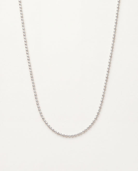 925 Sterling Silver Necklaces, Sterling Silver 1.5mm Ball Necklace | Everyday Classic by HAUS OF MONOGRAM