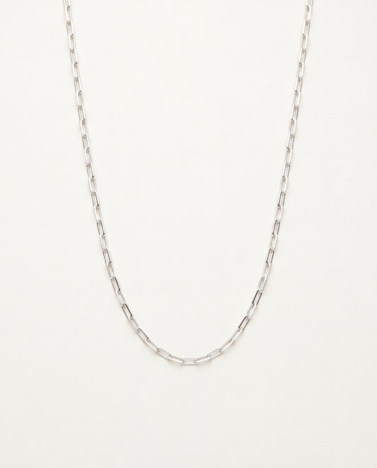 925 Sterling Silver Necklaces, Sterling Silver 1.5mm Paperclip Necklace | Minimalist Layering Chain by HAUS OF MONOGRAM