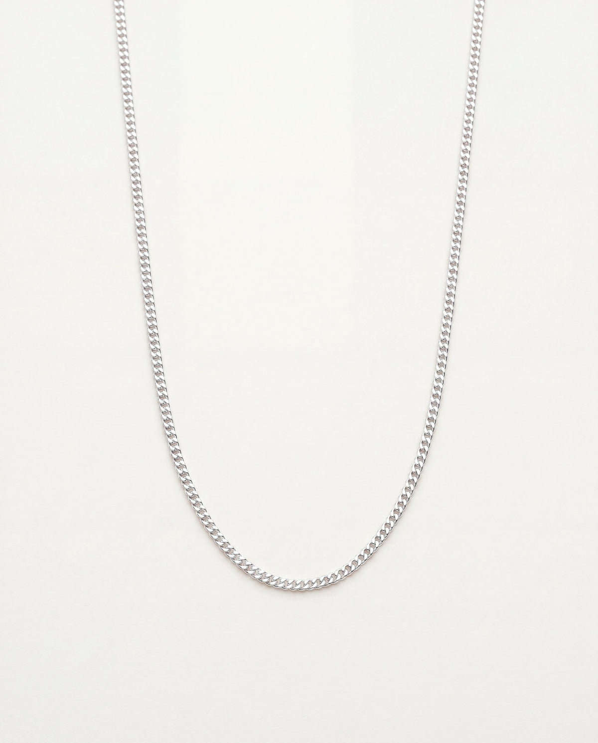 925 Sterling Silver Men's Chains, Sterling Silver 1mm Curb Chain by HAUS OF MONOGRAM