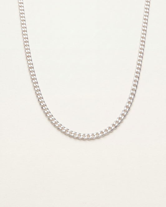 925 Sterling Silver Necklaces, Sterling Silver 1mm Curb Necklace | Dainty Chain Look by HAUS OF MONOGRAM