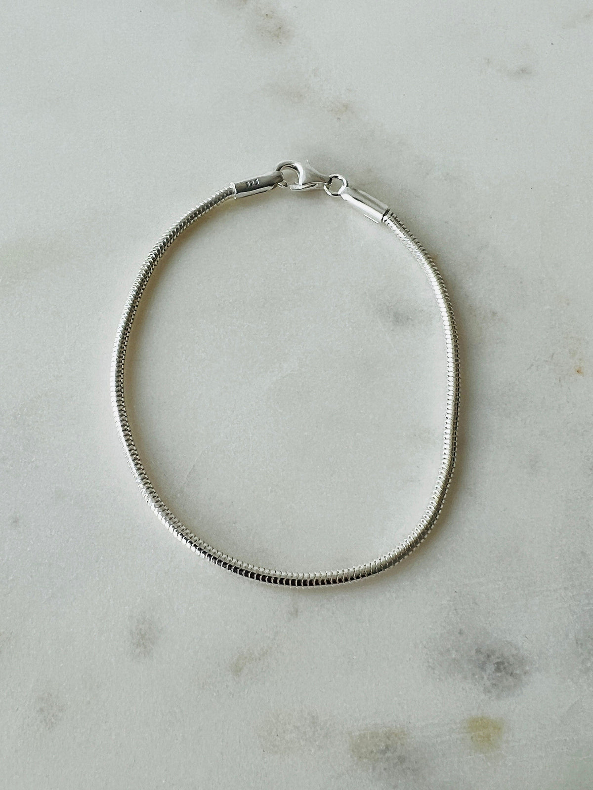 925 Sterling Silver Bracelets, Sterling Silver 2mm Curb Bracelet | Adjustable Chain Style by HAUS OF MONOGRAM