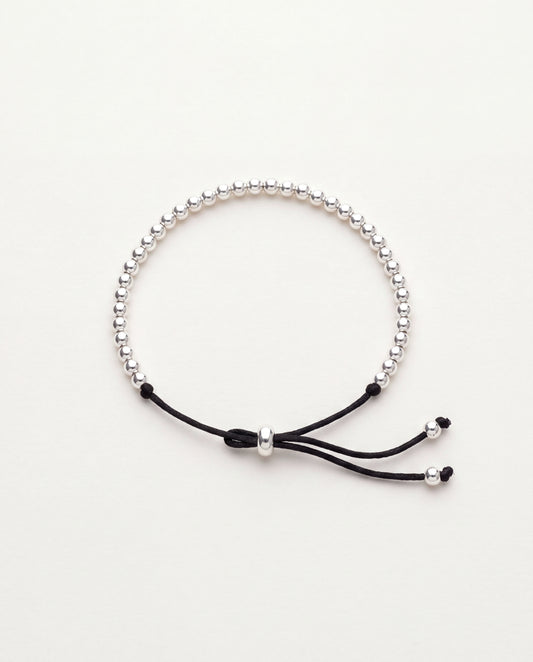 925 Sterling Silver Bracelets, Sterling Silver Adjustable Bracelet | 3mm Red or Black by HAUS OF MONOGRAM