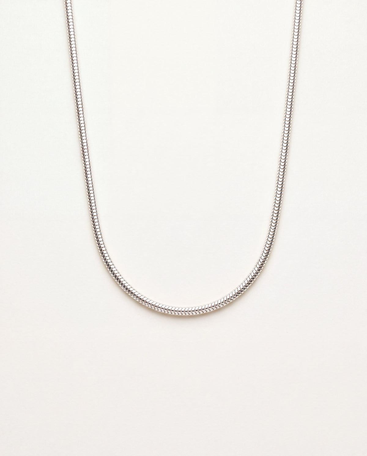 925 Sterling Silver Necklaces, Sterling Silver 2mm Snake Chain | Sleek Everyday Essential by HAUS OF MONOGRAM