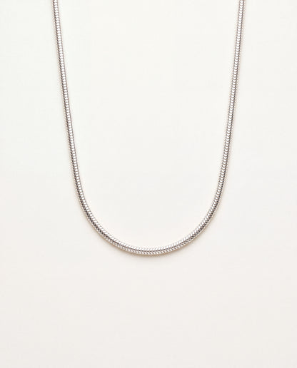 925 Sterling Silver Necklaces, Sterling Silver 2mm Snake Chain | Sleek Everyday Essential by HAUS OF MONOGRAM