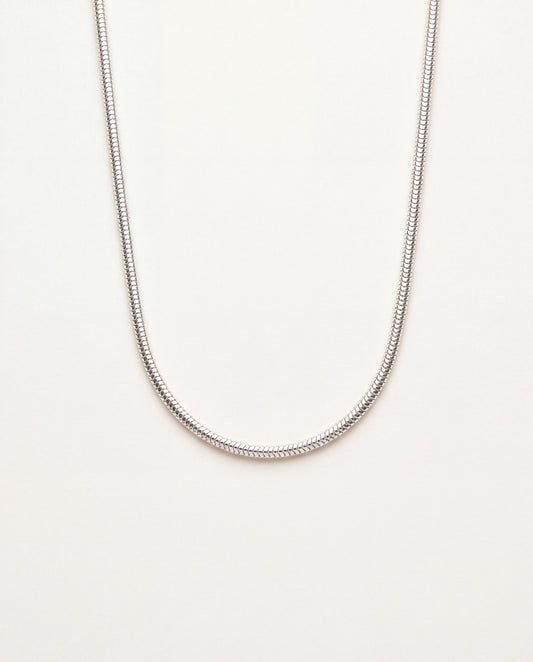 925 Sterling Silver Necklaces, Sterling Silver 2mm Snake Chain | Sleek Everyday Essential by HAUS OF MONOGRAM
