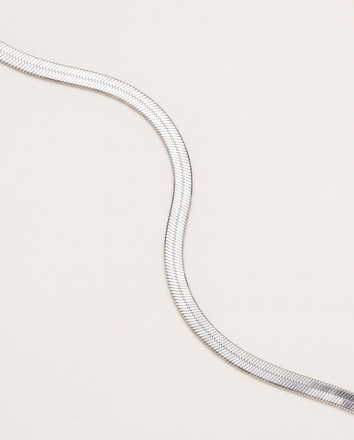925 Sterling Silver Bracelets, Sterling Silver Herringbone Bracelet | 3mm Sleek Shine by HAUS OF MONOGRAM