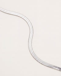 Sterling Silver Herringbone Bracelet | 3mm to 5.5mm