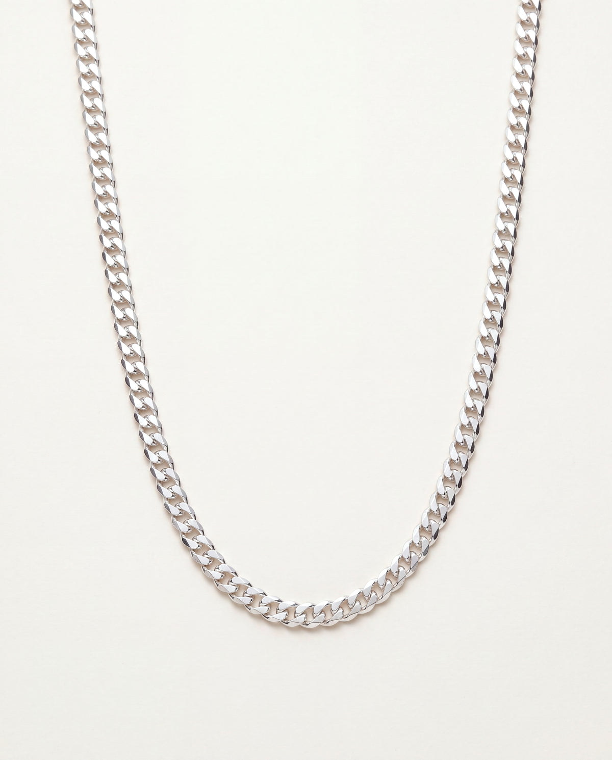 925 Sterling Silver Necklaces, Sterling Silver 4.5mm Curb Chain | Bold Polished Shine by HAUS OF MONOGRAM