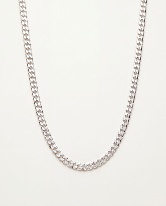 925 Sterling Silver Necklaces, Sterling Silver 4.5mm Curb Chain | Bold Polished Shine by HAUS OF MONOGRAM