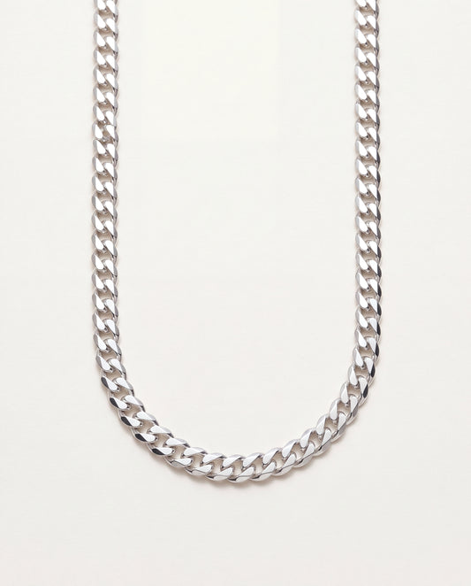 925 Sterling Silver Necklaces, Sterling Silver 4.5mm Curb Chain | Classic Silver Chain for Men & Women by HAUS OF MONOGRAM