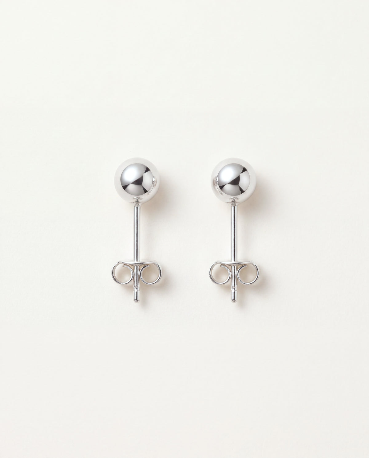 925 Sterling Silver Earrings, Sterling Silver 4mm Stud Earrings | Everyday Classic Pair by HAUS OF MONOGRAM