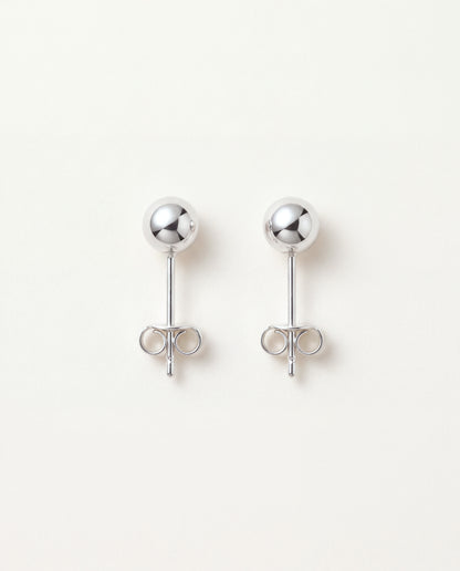 925 Sterling Silver Earrings, Sterling Silver 4mm Stud Earrings | Everyday Classic Pair by HAUS OF MONOGRAM