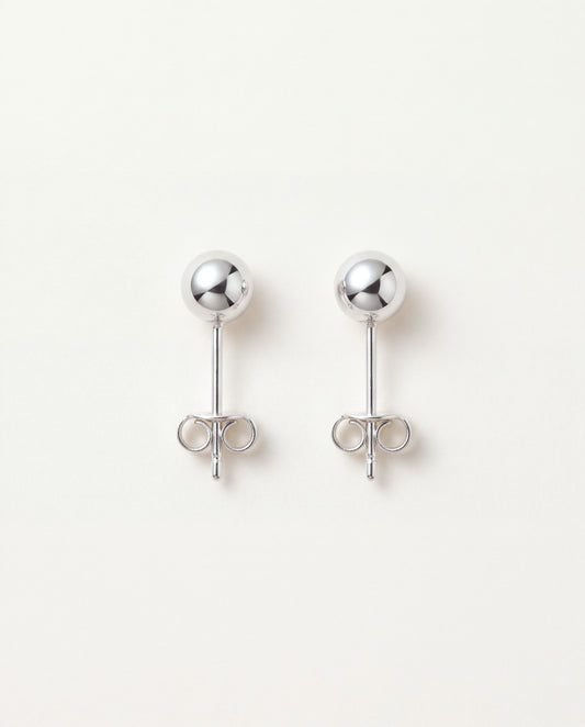 925 Sterling Silver Earrings, Sterling Silver 4mm Stud Earrings | Everyday Classic Pair by HAUS OF MONOGRAM