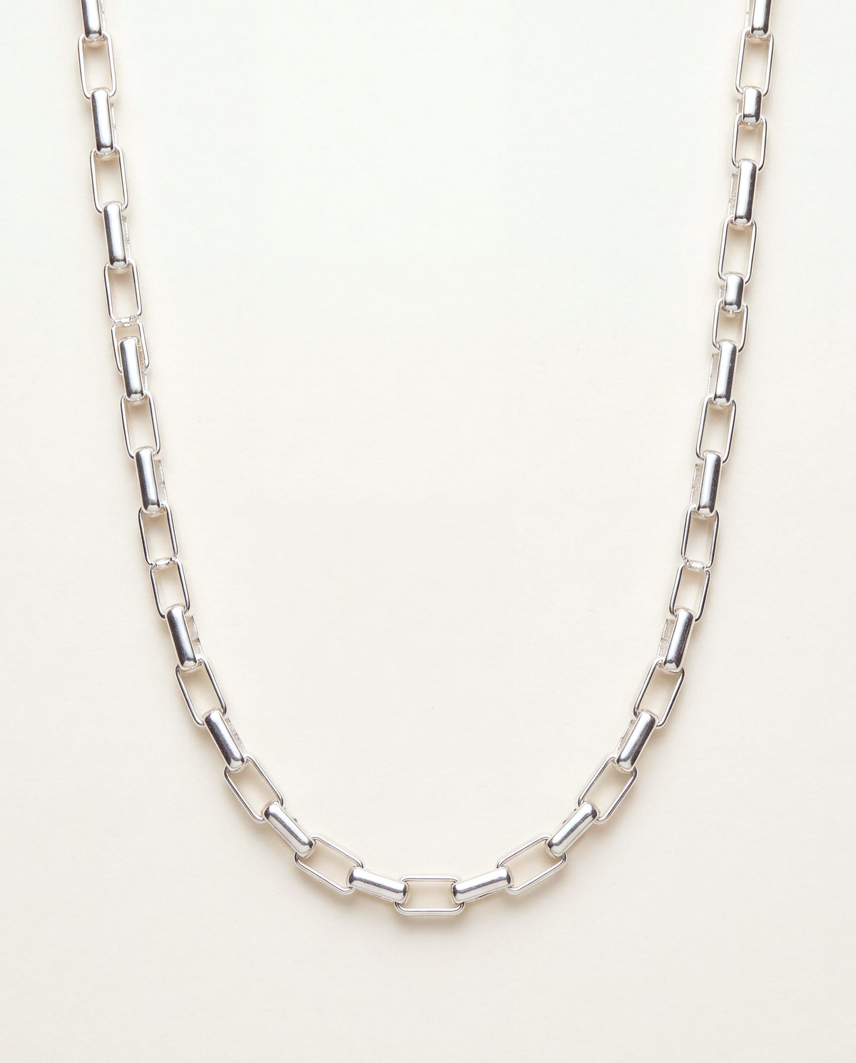 925 Sterling Silver Men's Chains, Sterling Silver 5mm Paperclip Chain | Unisex Necklace by HAUS OF MONOGRAM