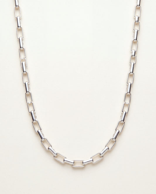 925 Sterling Silver Men's Chains, Sterling Silver 5mm Paperclip Chain | Unisex Necklace by HAUS OF MONOGRAM
