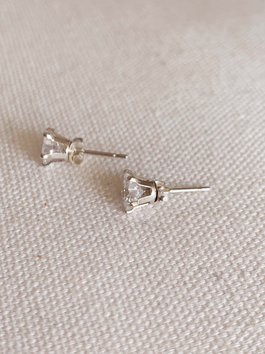 925 Sterling Silver Earrings, Sterling Silver 7mm CZ Star Studs | Hypoallergenic Shine by HAUS OF MONOGRAM