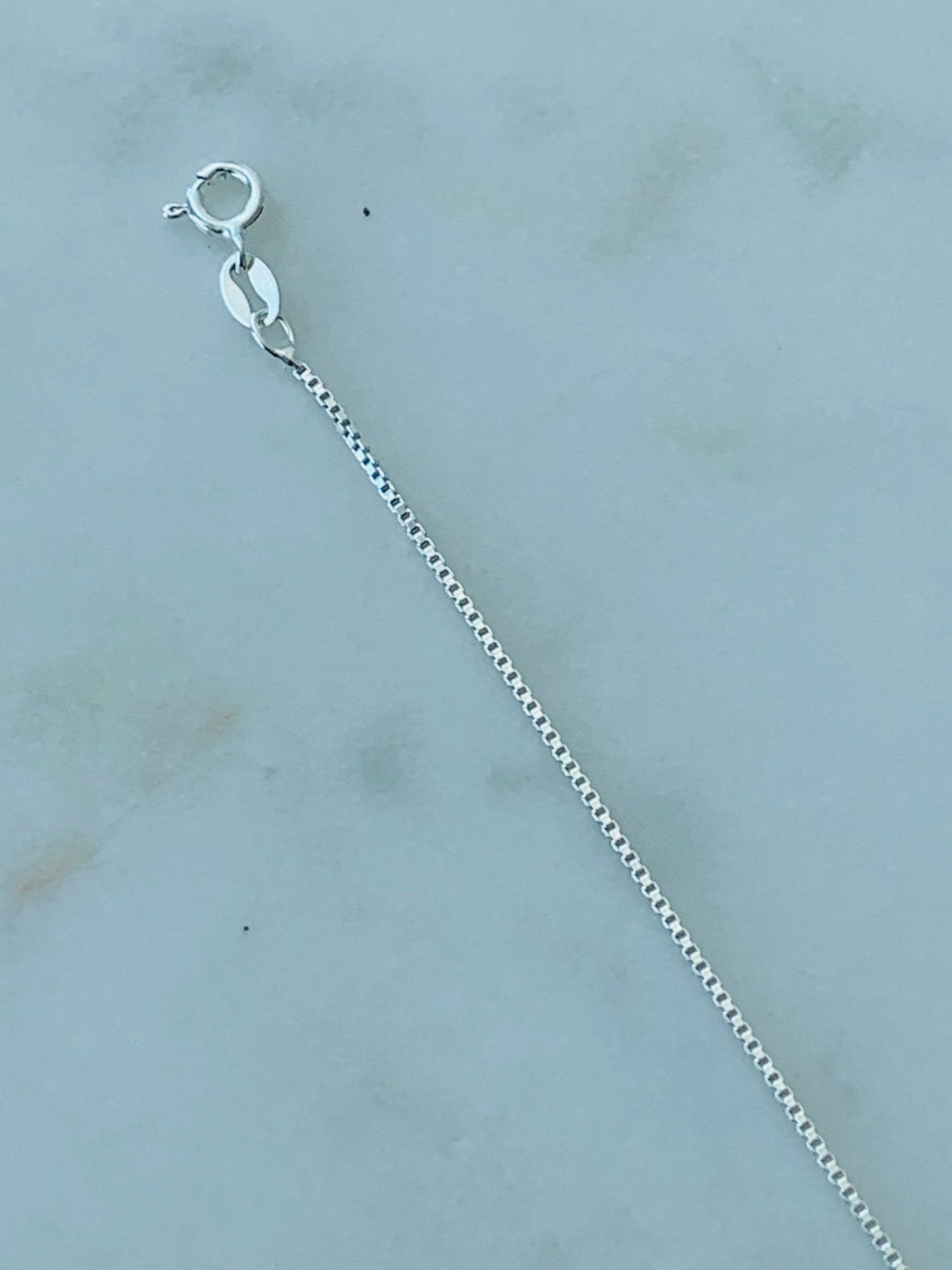 925 Sterling Silver Anklets, Sterling Silver Box Anklet | 1mm 10" Dainty Everyday Chain by HAUS OF MONOGRAM