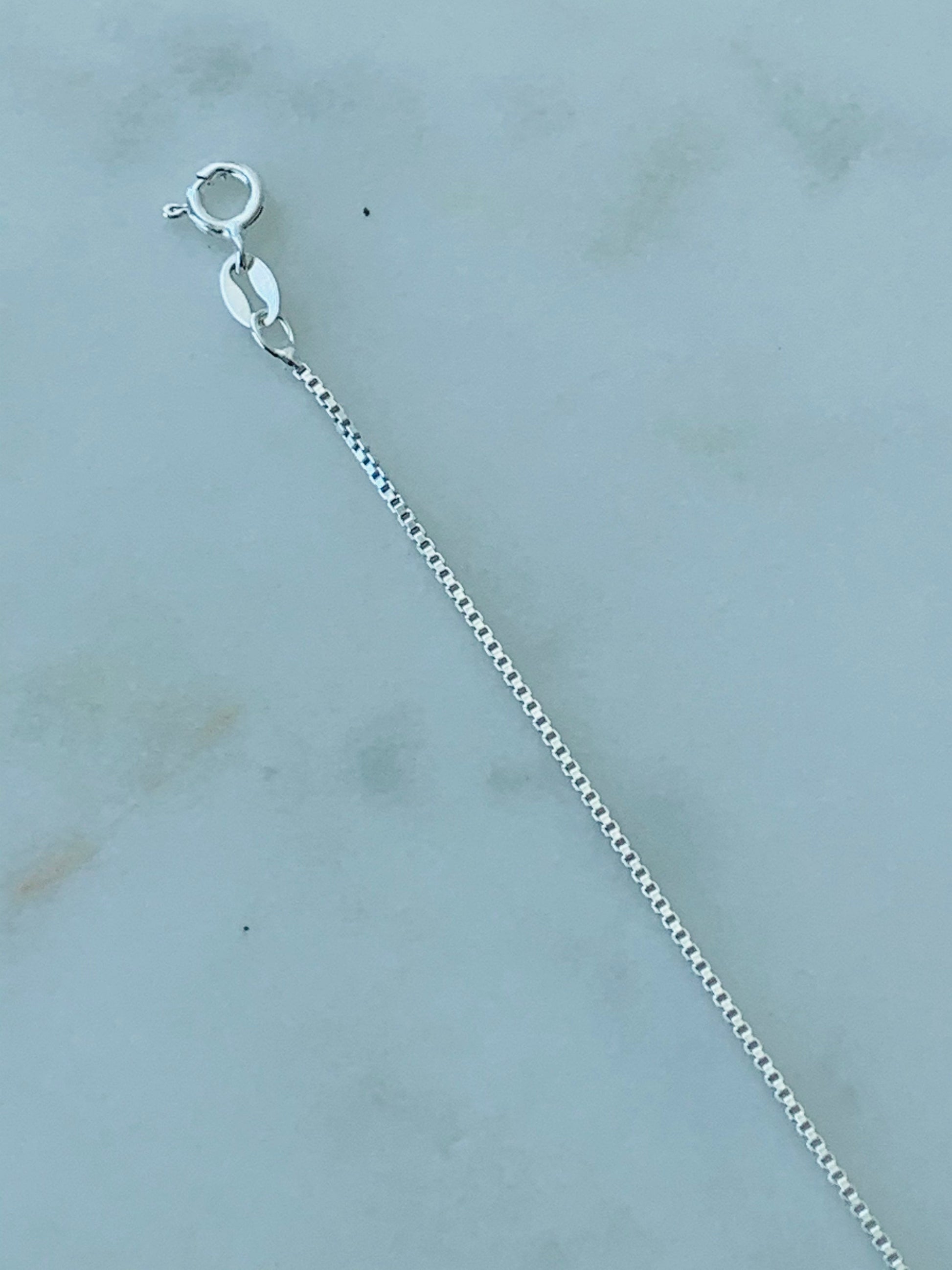 925 Sterling Silver Anklets, Sterling Silver Box Anklet | 1mm 10" Dainty Everyday Chain by HAUS OF MONOGRAM