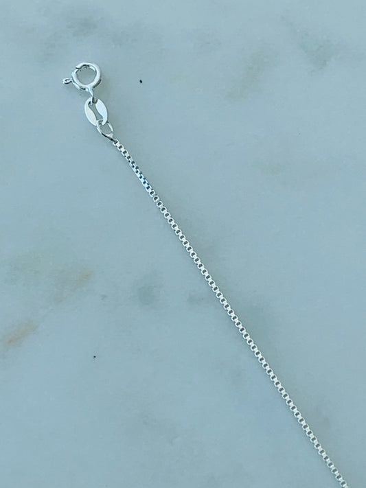 925 Sterling Silver Anklets, Sterling Silver Box Anklet | 1mm 10" Dainty Everyday Chain by HAUS OF MONOGRAM