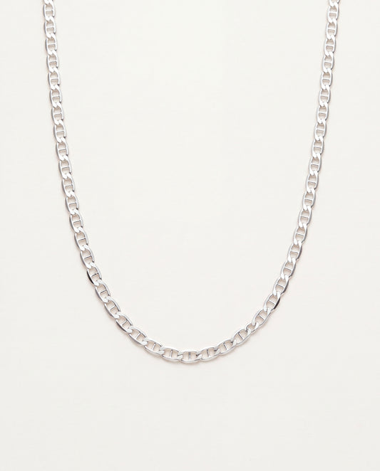 925 Sterling Silver Men's Chains, Sterling Silver Chain | 2mm Mariner Link Necklace by HAUS OF MONOGRAM