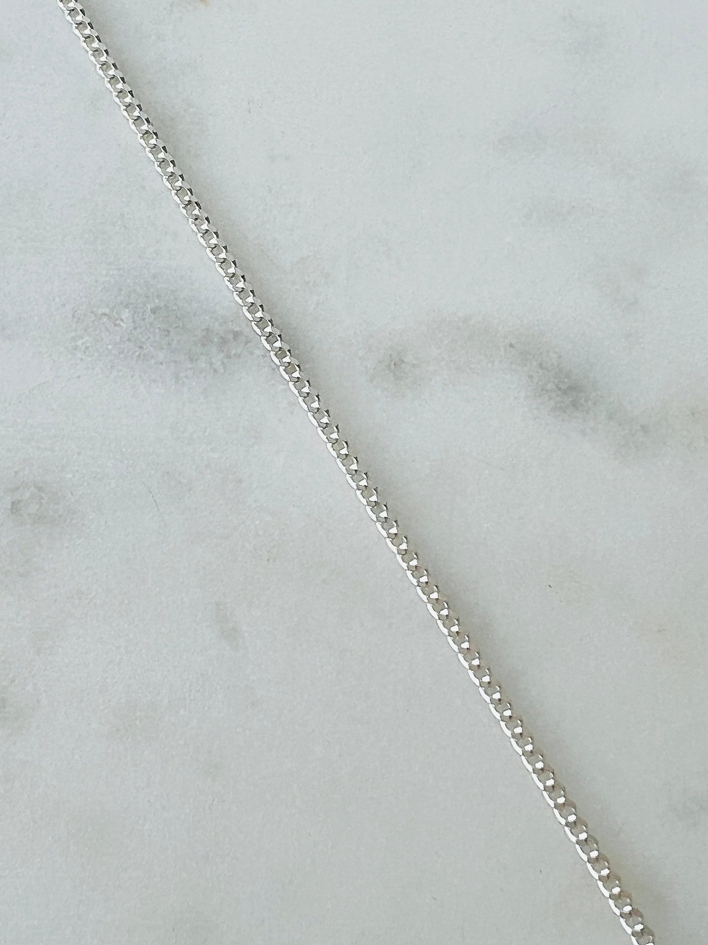 925 Sterling Silver Bracelets, Sterling Silver Curb Bracelet | 1mm Slim Unisex Chain by HAUS OF MONOGRAM