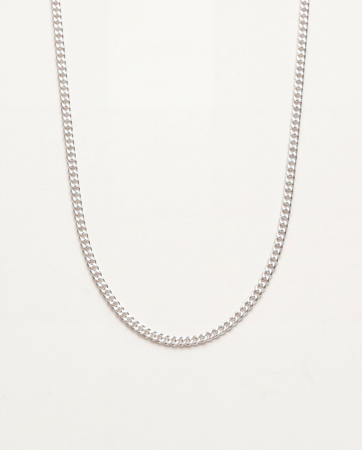 925 Sterling Silver Necklaces, Sterling Silver Curb Necklace | Dainty Silver Chain by HAUS OF MONOGRAM