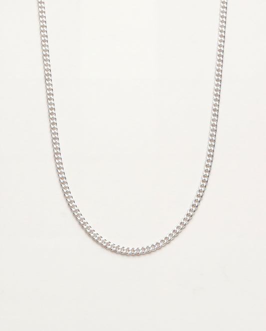925 Sterling Silver Necklaces, Sterling Silver Curb Necklace | Dainty Silver Chain by HAUS OF MONOGRAM