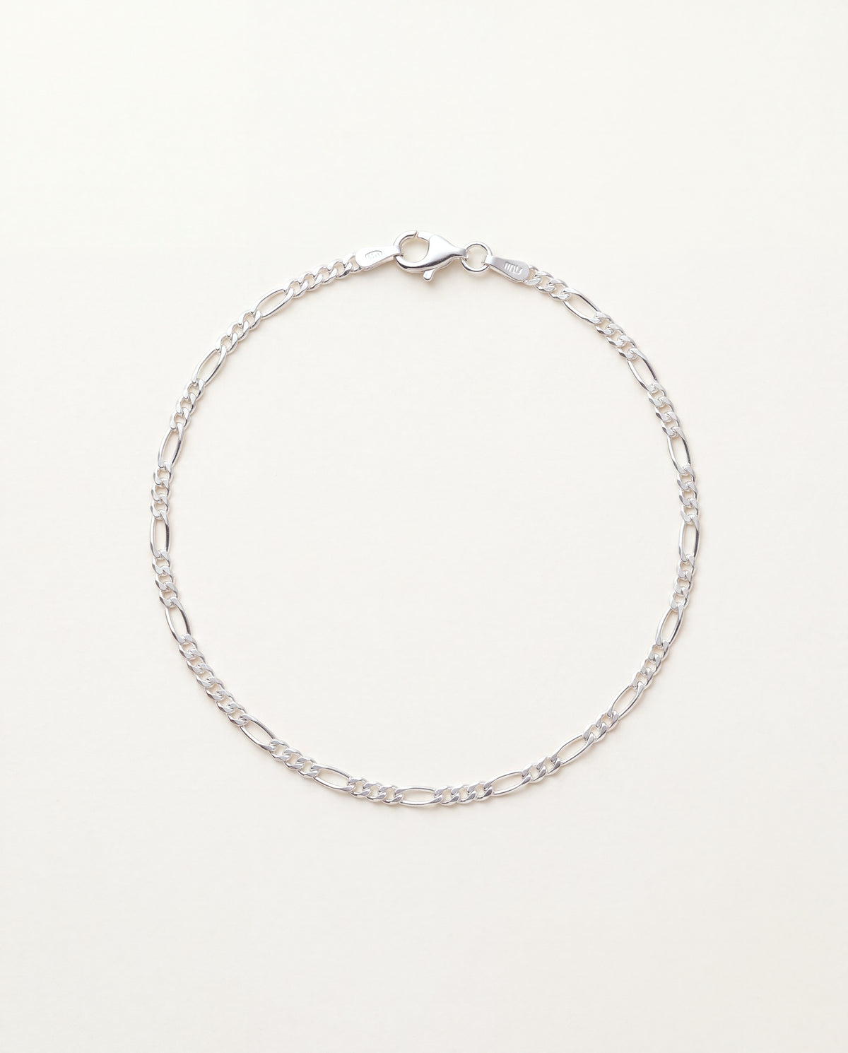 925 Sterling Silver Anklets, Sterling Silver Figaro Anklet | 2.5mm | 10" Length by HAUS OF MONOGRAM