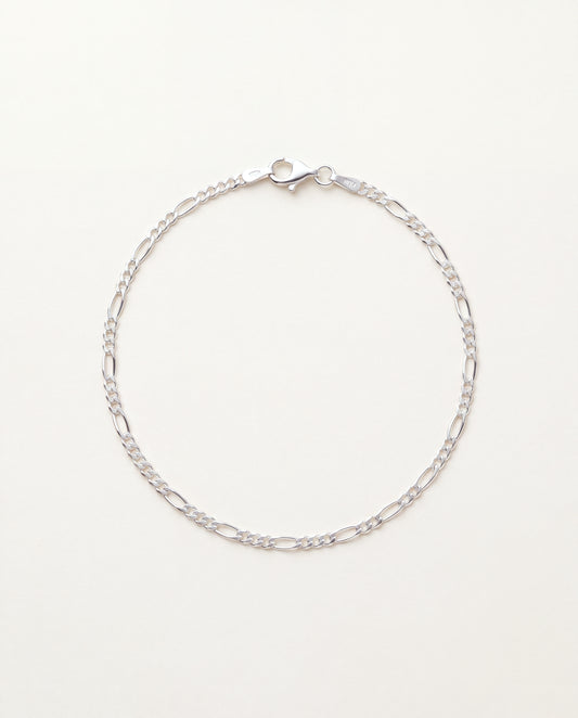 925 Sterling Silver Anklets, Sterling Silver Figaro Anklet | 2.5mm | 10" Length by HAUS OF MONOGRAM
