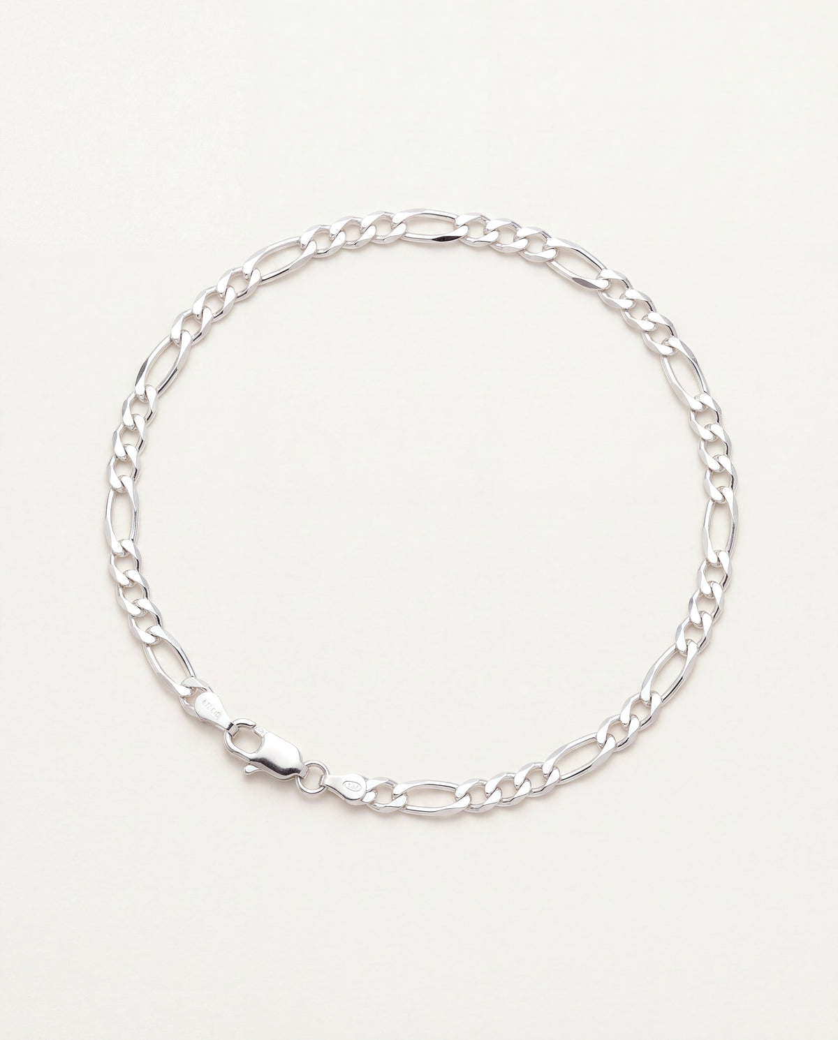925 Sterling Silver Anklets, Sterling Silver Figaro Anklet | 3.5mm Chain | 10 Inch by HAUS OF MONOGRAM