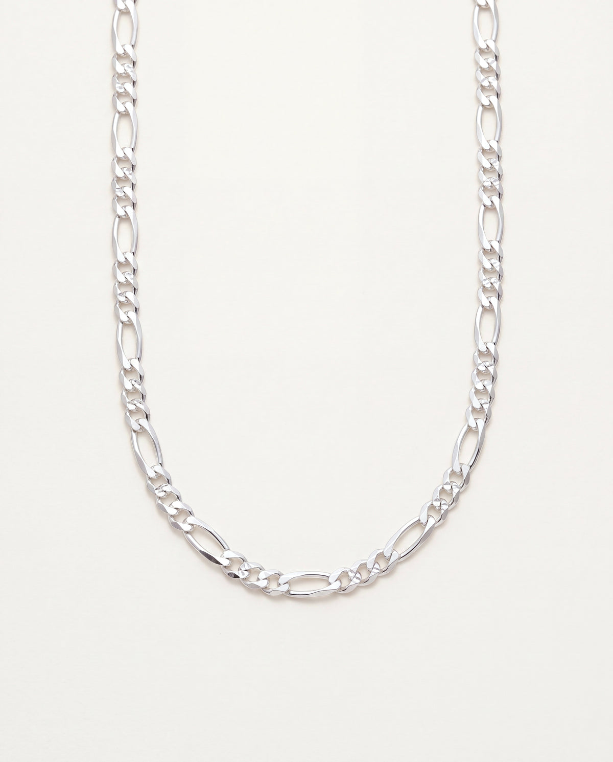 925 Sterling Silver Necklaces, Sterling Silver Figaro Chain | 4.5mm .925 Silver Necklace in 14"–24" Lengths by HAUS OF MON...