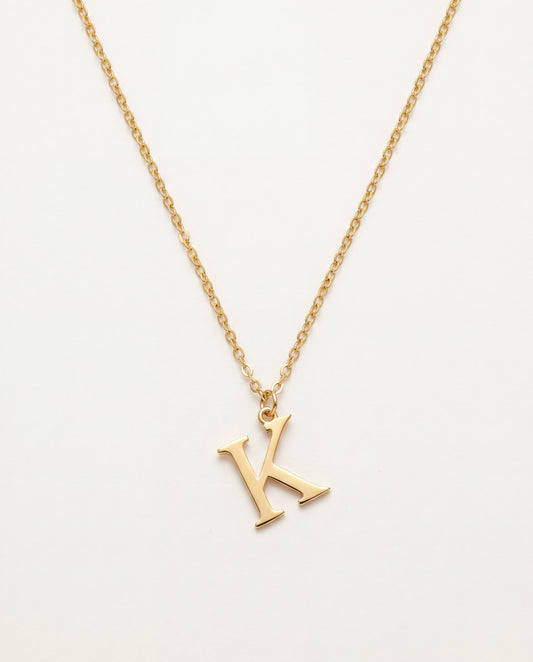 925 Sterling Silver Necklaces, Sterling Silver Necklace with Initial Charm | 16" or 18" Length by HAUS OF MONOGRAM