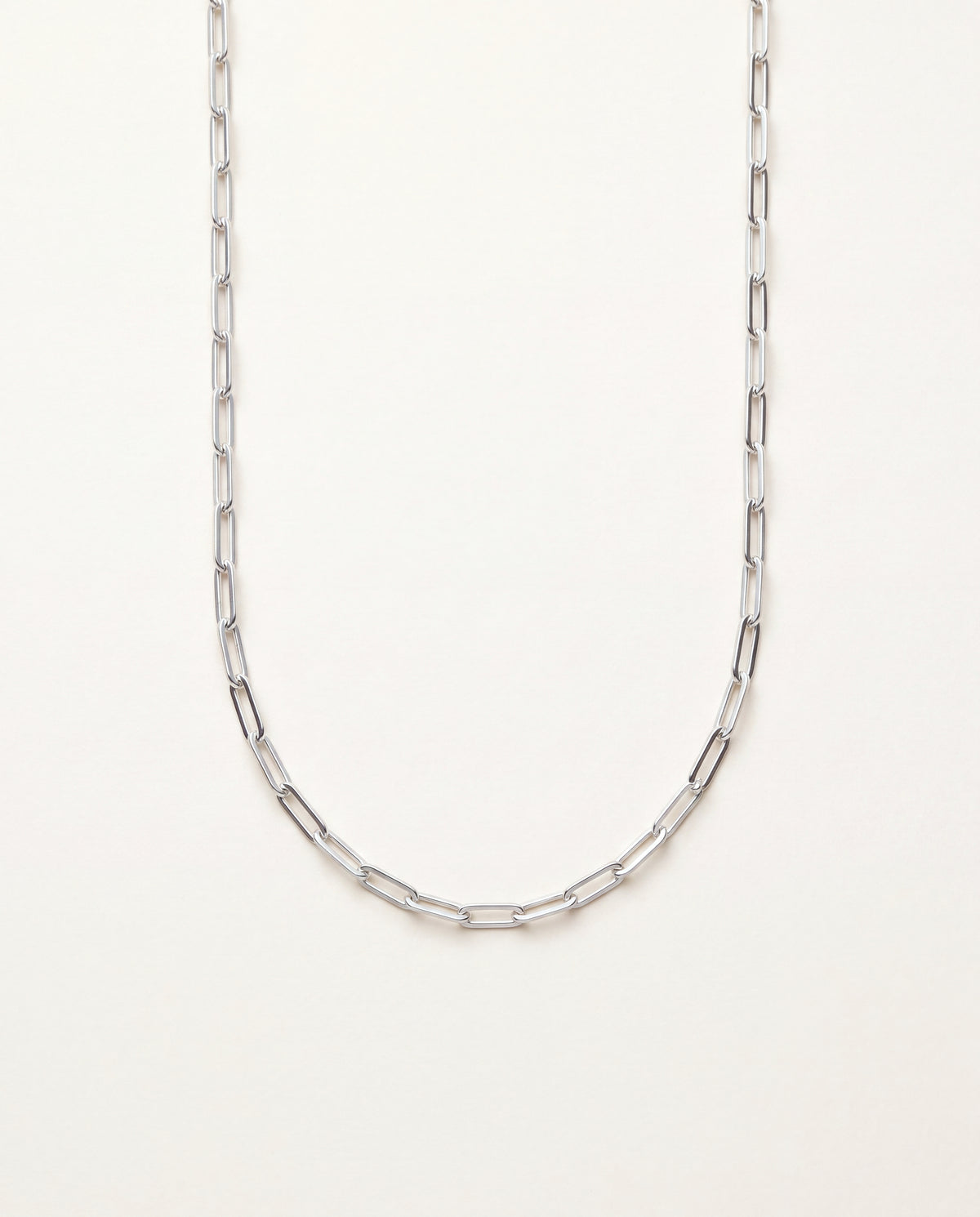 925 Sterling Silver Men's Chains, Sterling Silver Paperclip Chain | 2.5mm Width | 16–30" by HAUS OF MONOGRAM