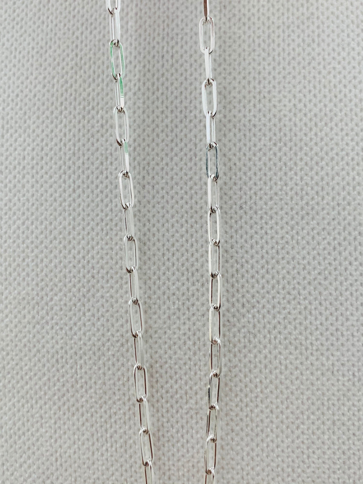 925 Sterling Silver Men's Chains, Sterling Silver Paperclip Chain | 2.5mm Width | 16–30" by HAUS OF MONOGRAM