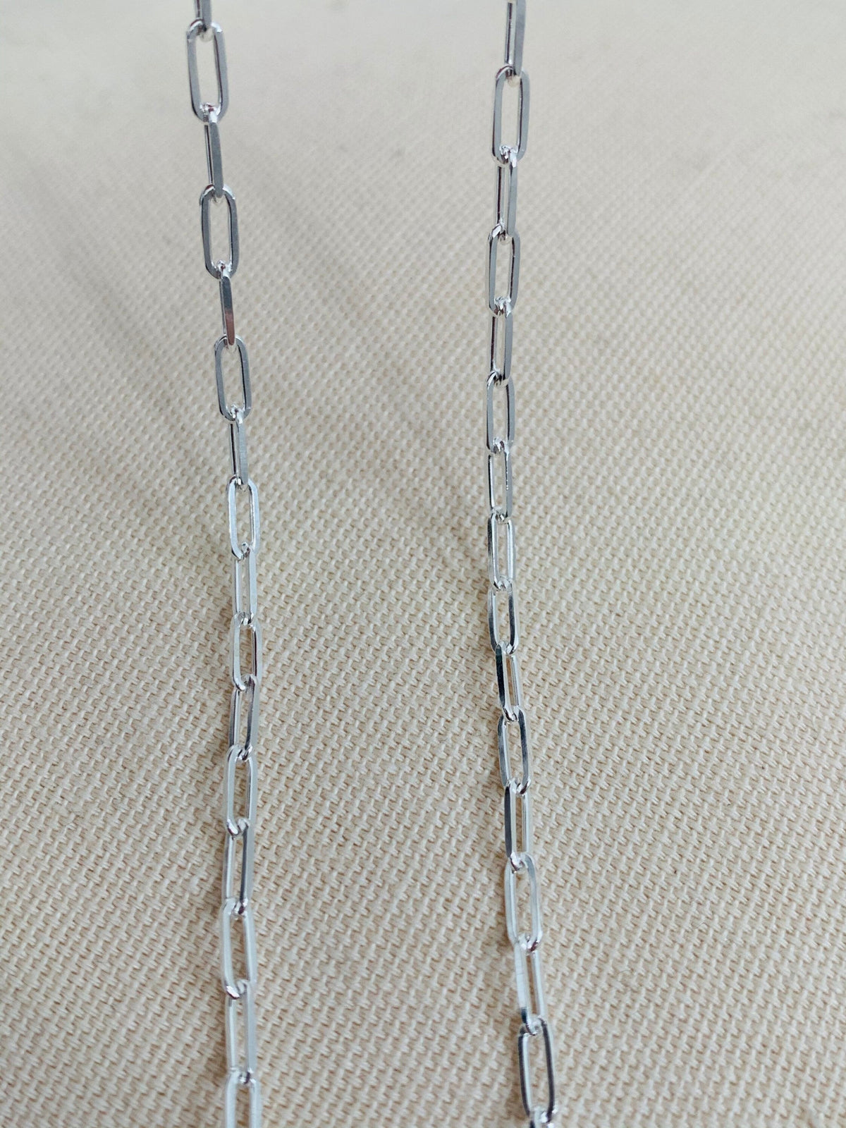 925 Sterling Silver Necklaces, Sterling Silver Paperclip Necklace | 2.5mm Chain Design by HAUS OF MONOGRAM