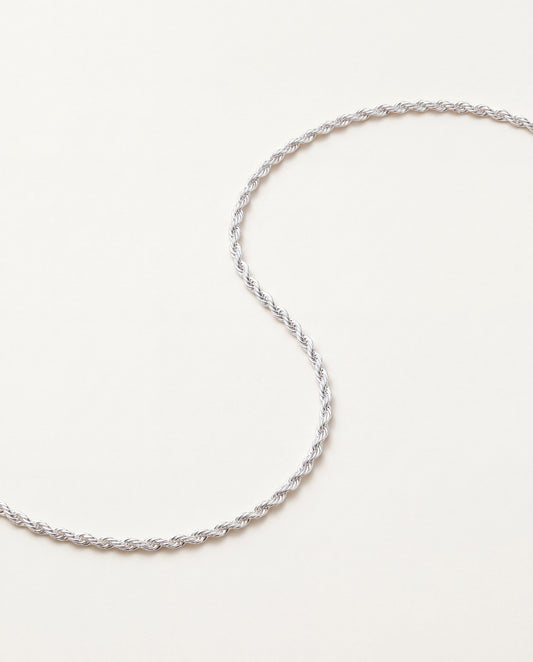 925 Sterling Silver Anklets, Sterling Silver Rope Anklet | 1mm Dainty Everyday Chain by HAUS OF MONOGRAM