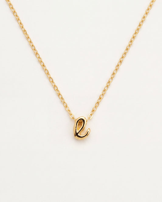 925 Sterling Silver Necklaces, Sterling Silver Script Initial Necklace | Personalized Minimalist Jewelry by HAUS OF MONOGRAM