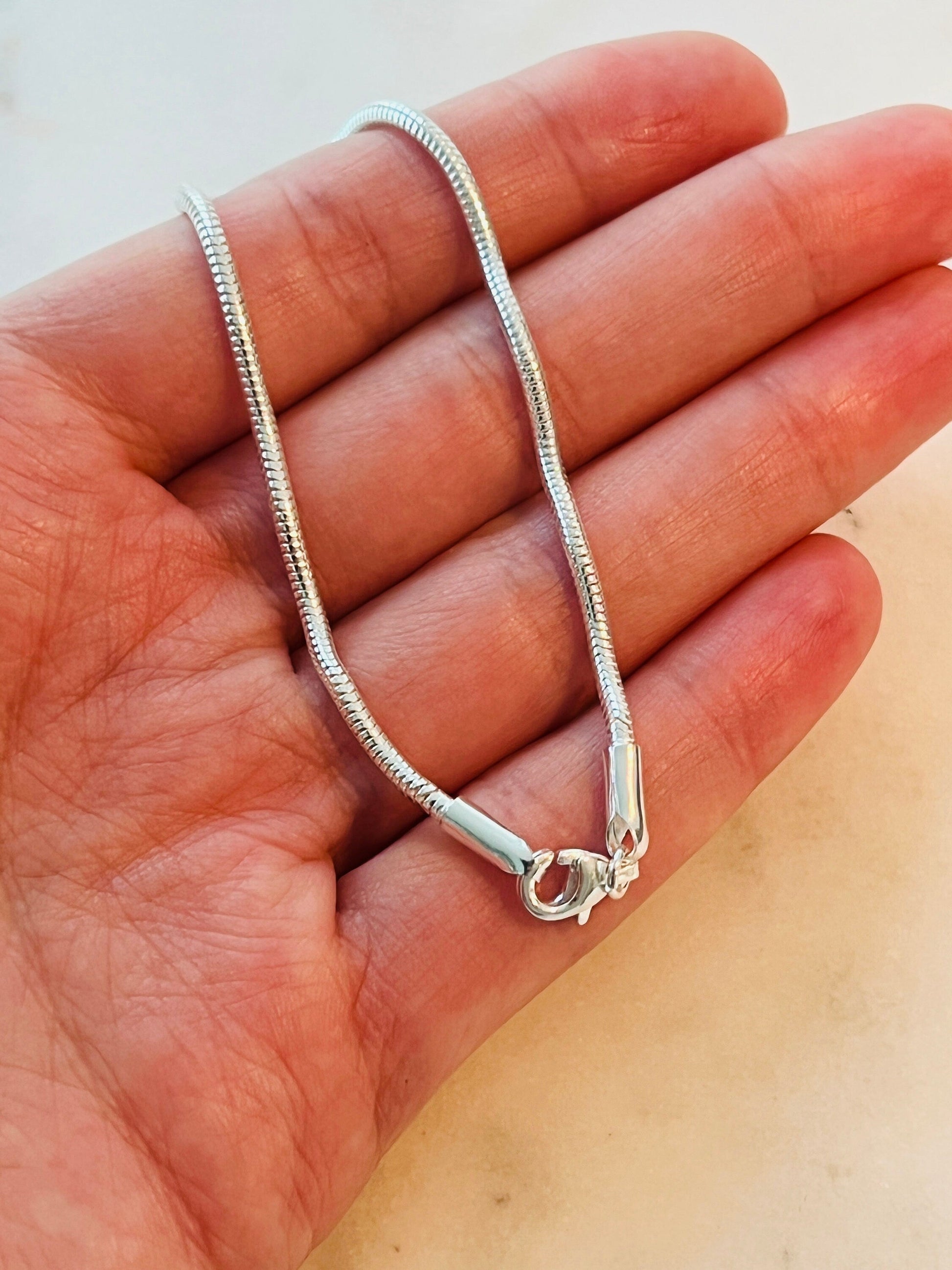 925 Sterling Silver Bracelets, Sterling Silver Snake Bracelet | 1mm Adjustable 7" to 8" by HAUS OF MONOGRAM