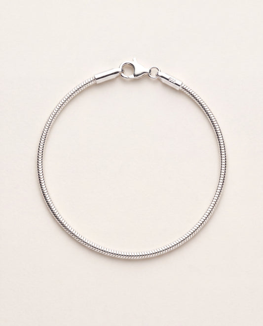 925 Sterling Silver Bracelets, Sterling Silver Snake Bracelet | 1mm Adjustable 7" to 8" by HAUS OF MONOGRAM
