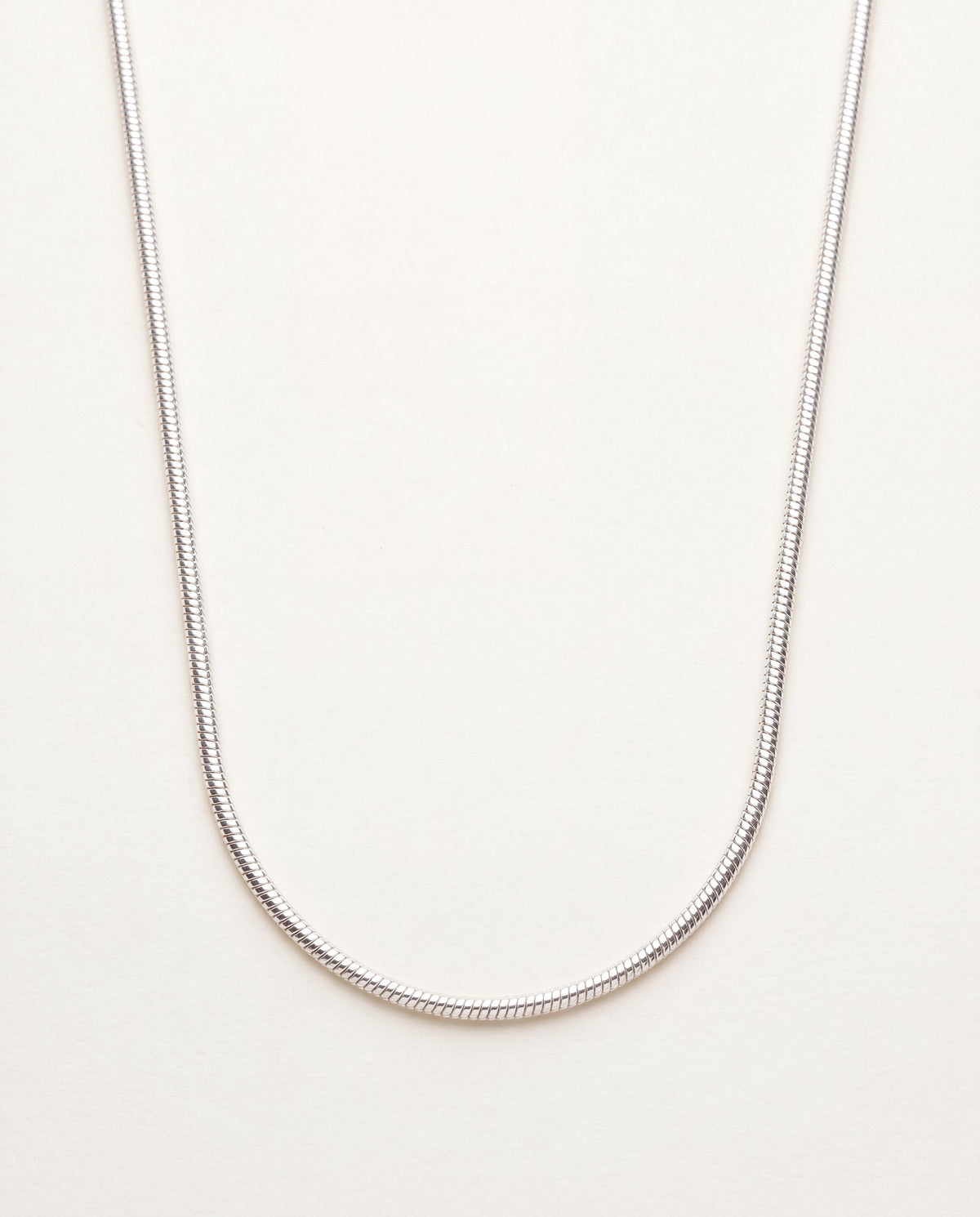 925 Sterling Silver Necklaces, Sterling Silver Snake Necklace | 1mm | 18–30 Inches by HAUS OF MONOGRAM