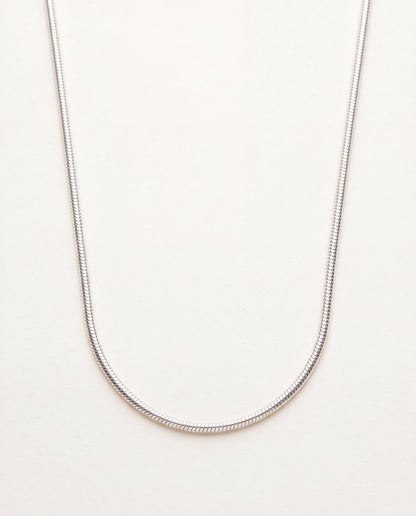 925 Sterling Silver Necklaces, Sterling Silver Snake Necklace | 1mm | 18–30 Inches by HAUS OF MONOGRAM