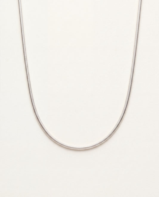 925 Sterling Silver Necklaces, Sterling Silver Snake Necklace | 1mm Chain in 7 Lengths by HAUS OF MONOGRAM