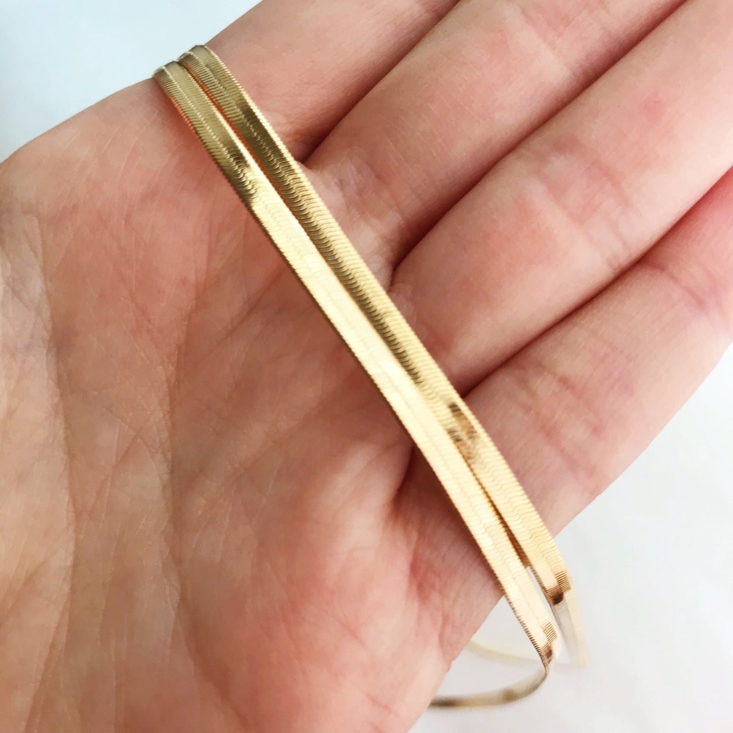 Herringbone Chain, 18kt Gold Filled Necklace - Herringbone Necklace, Herringbone Jewelry