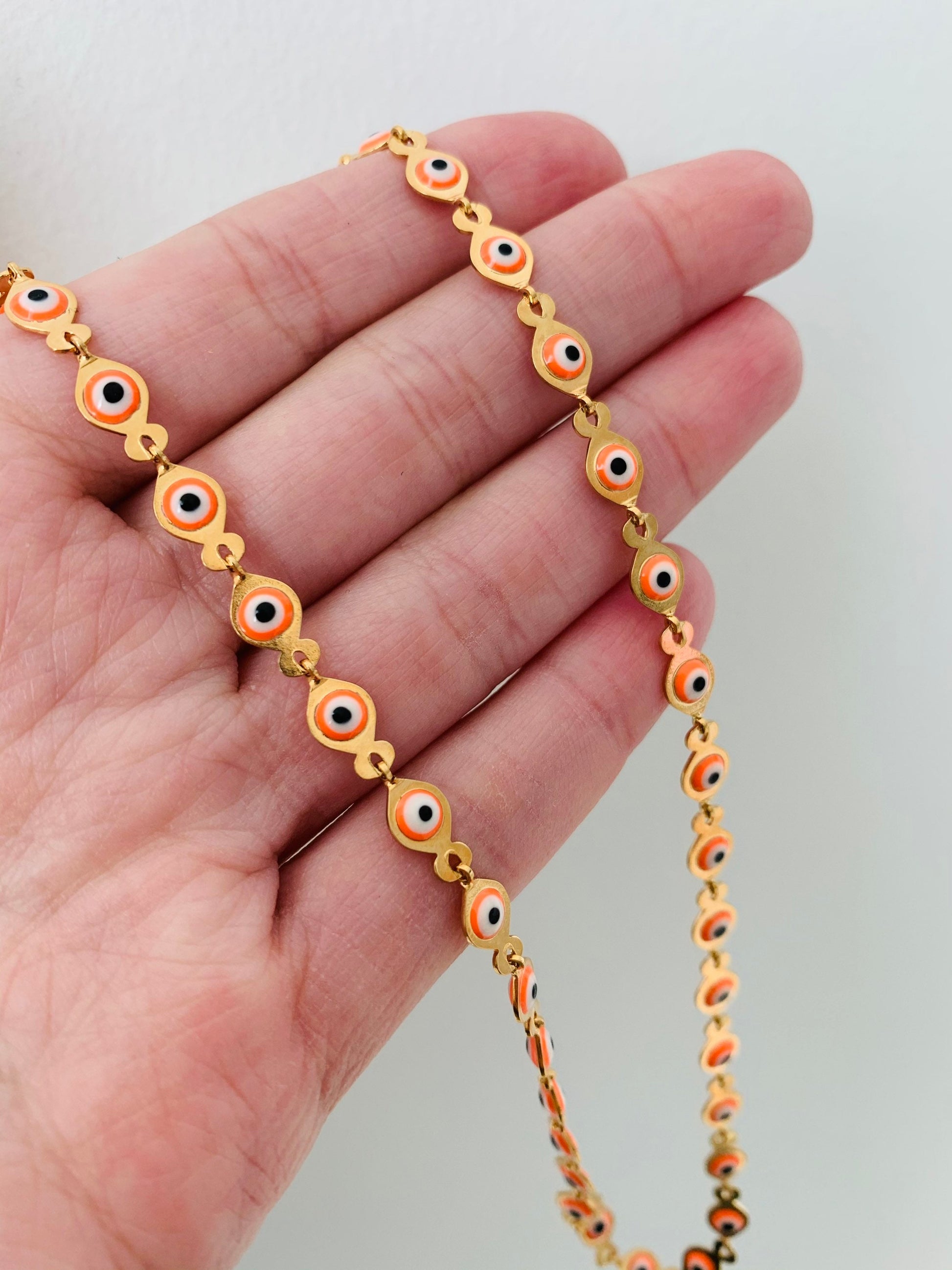 Evil Eye Necklace, Gold Filled Necklace, Gold Chain, Gold Filled Jewelry, Lucky Eye Necklace,Gold Necklace,Dainty Necklace,Delicate Necklace