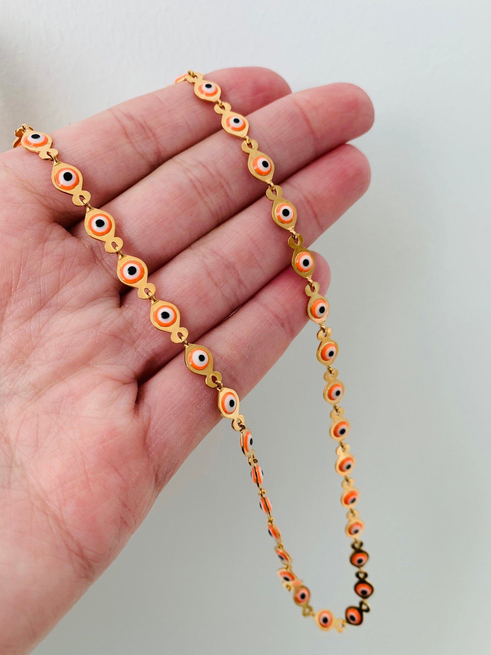Evil Eye Necklace, Gold Filled Necklace, Gold Chain, Gold Filled Jewelry, Lucky Eye Necklace,Gold Necklace,Dainty Necklace,Delicate Necklace